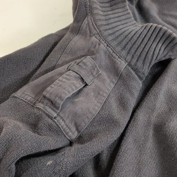 Angelo Litrico Men's L Large Sweater Full Zip Collared Gray 100% Cotton Knit - Picture 12 of 15